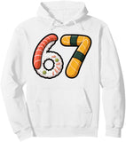 Men's Hoodie Sushi Inspired Six And Seven Made With Salmon Roll