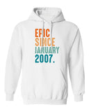 Men's Hoodie Epic Since January Colorful Lettering On Modern Typography Hoodie