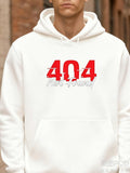 Men's Hoodie Red Bold Letters With White Written Message Hoodie