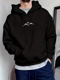 Men's Hoodie Minimalist Snowcapped Peaks Under Midnight Sky Mountain