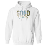 Men's Hoodie Good Vibes Faded Watercolor Letters With Subtle Brush Texture Hoodie