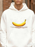 Men's Hoodie Ripening Banana With Droplets Floating Above Water Banana