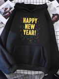 Men's Hoodie Happy New Year Colorful Confetti And Festive Celebration Hoodie