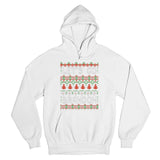 Men's Hoodie Christmas Pattern With Snowflakes Pine Trees And Geometric Lines Hoodie