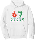 Men's Hoodie Red And Green Numbers With Light Bulb Coils Graphic Hoodie