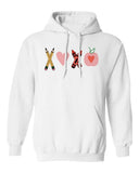 Men's Hoodie Crisscrossed Pencils Hearts Plaid Apple Hoodie Design