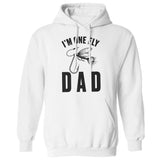 Men's Hoodie Im One Fly With Fishing Lure And Hook Dad