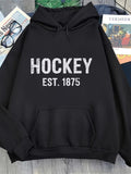 Men's Hoodie Vintage Athletic Print With Faded Lettering Sports Hoodie