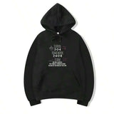 Men's Hoodie Roman Numerals With Inspirational Words And White Print Hoodie