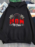 Men's Hoodie Mom Pit Crew With Racing Flags And Dash Speedometer Hoodie