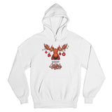 Men's Hoodie Quirky Festive Antlers With Bright Red Holiday Ornaments Moose