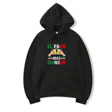 Men's Hoodie Fist Bump With Colorful Text On Black Hoodie