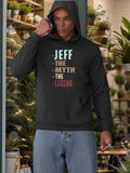 Men's Hoodie Jeff The Myth The Legend Bold Colorful Slogan Hoodie