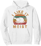Men's Hoodie I Like It Moist Roasted Turkey With Vintage Sunset Stripes And Plate