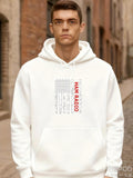 Men's Hoodie Ham Radio Stylized Frequency Numbers With Modern Minimal Pattern