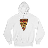 Men's Hoodie Melted Cheese And Pepperoni Skull Shaped Pizza Slice