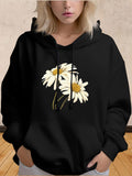 Women's Hoodie Golden Petals And Gentle Shadow Under Soft Light Flower