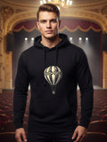 Men's Hoodie Golden Glow Reflections Shining Lights On A Dramatic Hot Air Balloon