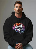 Men's Hoodie Smart Is The New Cool Vibrant Colorful Lights Forming A Brain