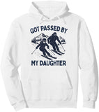 Men's Hoodie Got Passed By My Daughter Racing Down Mountain Among Snowy Pine Trees Skiers
