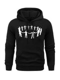 Men's Hoodie Abstract Circle Of People Holding Hands Together Unity Figure