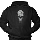 Men's Hoodie Surreal Fusion Of Guitar Head And Skull Design Hoodie
