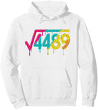 Men's Hoodie Colorful Paint Dripping Over Bold Numbers 4489