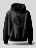 Men's Hoodie Majestic Fierce Lion Head Among Subtle Shadows Hoodie