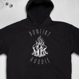 Men's Hoodie Bonfire Hoodie Artistic Flames And Wood Among Smoky Campfire Night Bonfire