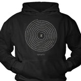 Men's Hoodie Pi Digits Spiraling In Infinite Circles With Mathematical Black Hoodie