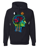 Men's Hoodie Colorful Mushrooms And Celestial Orbs Inside Human Head Illustration
