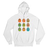 Men's Hoodie Colorful Cartoon Expressions With Nine Decorative Painted Eggs