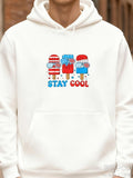 Men's Hoodie Stay Cool With Playfully Patterned Popsicle Trio