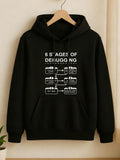 Men's Hoodie Six Stages Of Debugging With Flowchart And Program Code Sequence Hoodie
