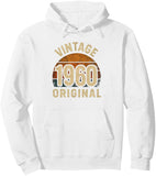 Men's Hoodie Vintage 1960 Original Retro Faded Colors With Textured Grunge Circle Design