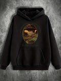 Men's Hoodie Golden Mushrooms Growing In Mossy Forest Under Morning Sunlight Mushroom