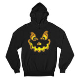 Men's Hoodie Glowing Halloween Pumpkin Face Against Dark Night Hoodie