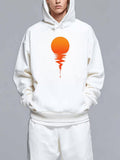 Men's Hoodie Glowing Reflections Of Orange Sun Above Calm Water Surface Sun