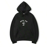 Men's Hoodie Metal Fan Stylish Linework With Playful Retro Desk Fan Graphic