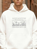 Men's Hoodie Aquarium Tunnel With Fish Swimming Through Seaweed And Coral Reef