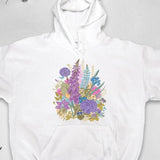 Men's Hoodie Vibrant Botanical Display With Colorful Blossoms In A Lush Floral Arrangement Flower
