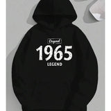 Men's Hoodie Original 1965 Legend Vintage White Text Hoodie