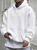 Men's Hoodie Cozy Urban Minimalist Design With Clean Soft Fabric Hoodie