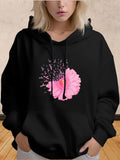 Women's Hoodie Pink Petals Floating In The Breeze Around A Radiant Blooming Flower