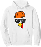 Men's Hoodie Cartoon Chicken With Sunglasses And Orange Cap