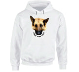 Men's Hoodie Fierce Eyes Catching Gaze In Photorealistic German Shepherd Dog Head