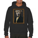 Men's Hoodie Classic Portrait Painting Of Dog With Regal Suit
