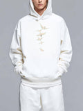 Men's Hoodie Soaring Peaceful Birds Among Gentle White Air Hoodie