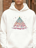 Men's Hoodie Festive Holiday Lights Gleaming Gifts Under A Decorated Christmas Tree