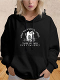 Women's Hoodie Wear Your Shorts Ladies Creative Graphic With Fun Cartoon Cat Illustration